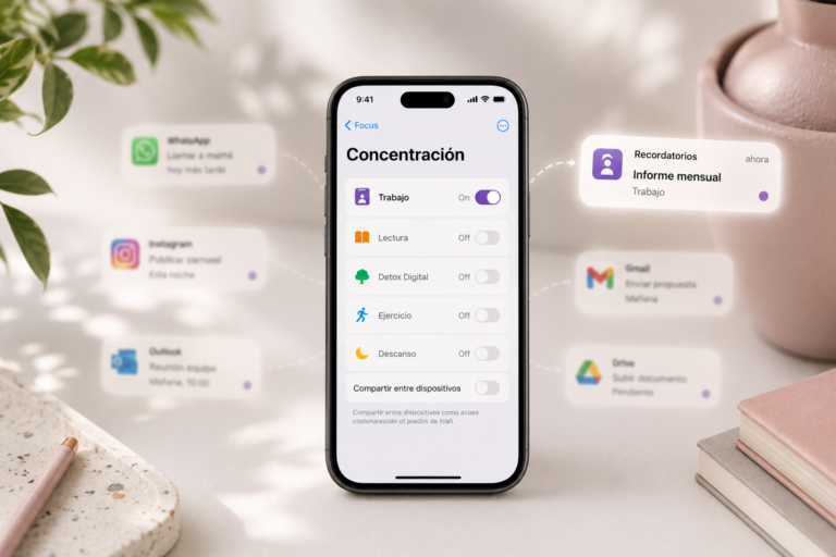 Modos de concentración iPhone: recupera tu atención