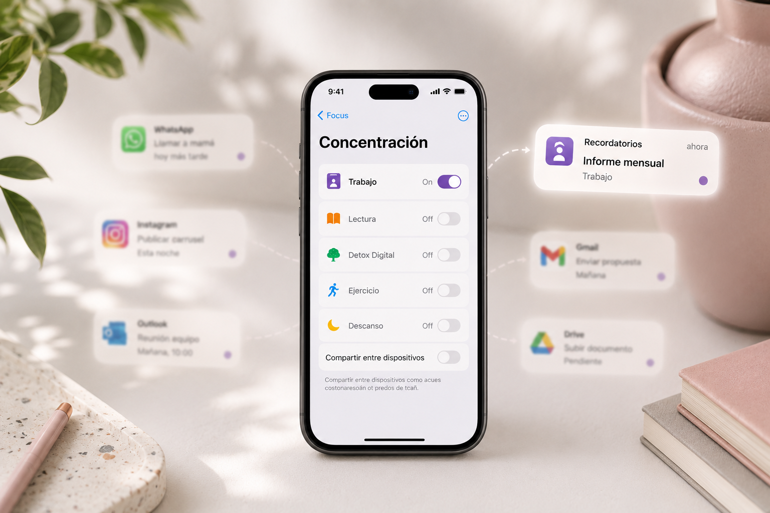 Modos de concentración iPhone: recupera tu atención